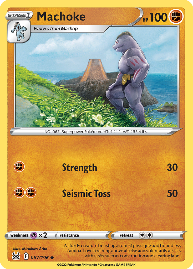 Machoke 087/196 Uncommon Reverse Holo Lost Origin NM/LP