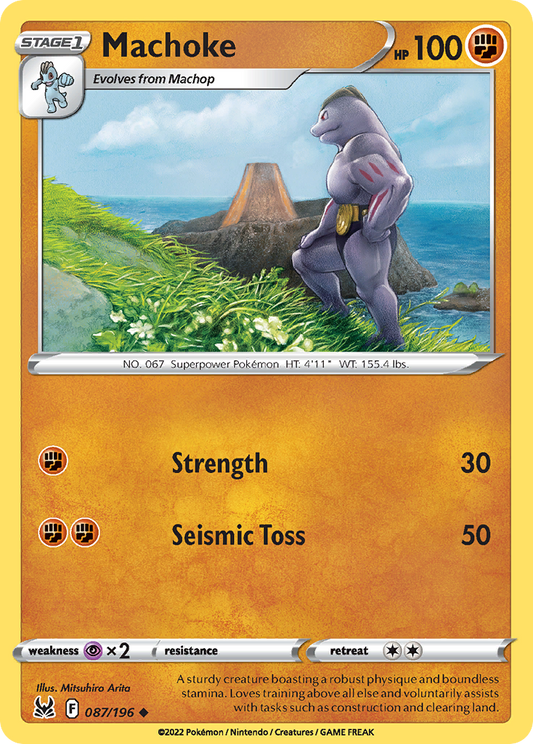 Machoke 087/196 Uncommon Reverse Holo Lost Origin NM/LP