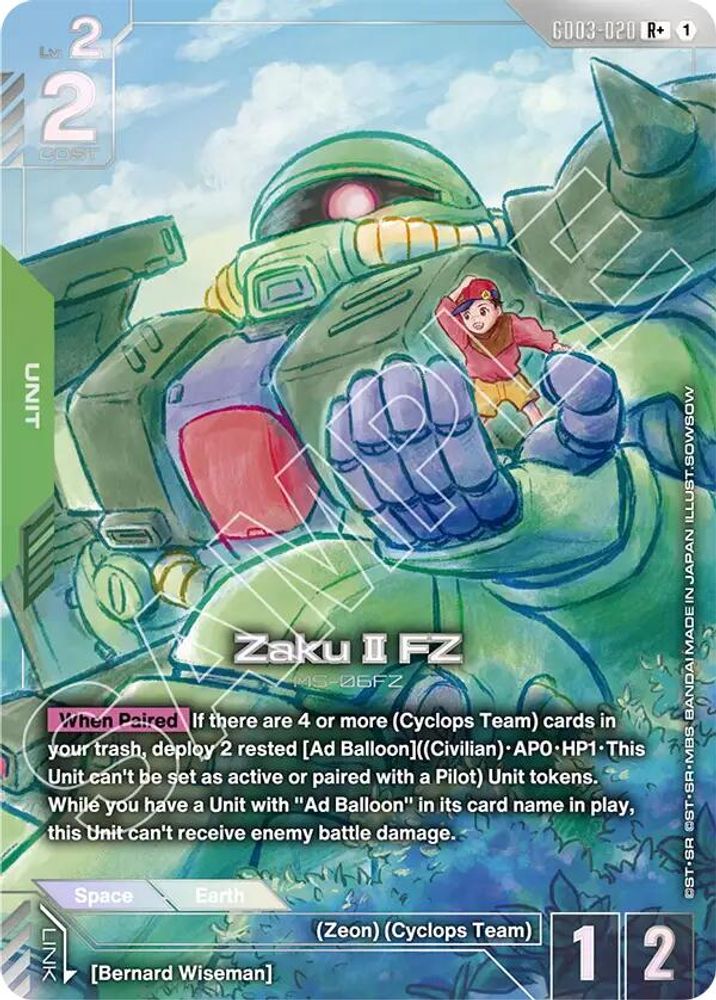 Zaku II FZ (R+) GD03-020 R+ Holo Steel Requiem NM/M