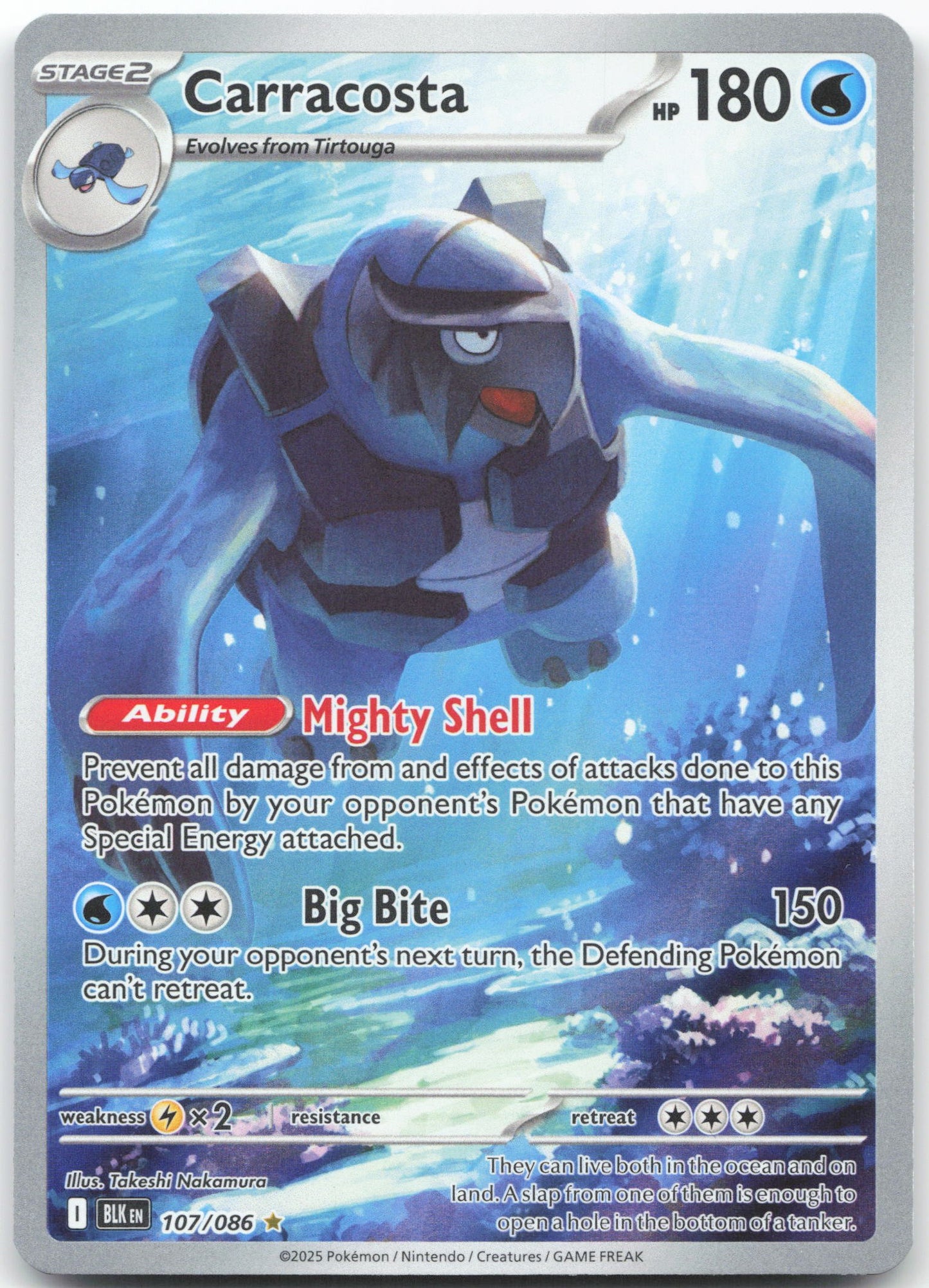 Carracosta - Illustration Rare SV: Black Bolt 107/086 NM