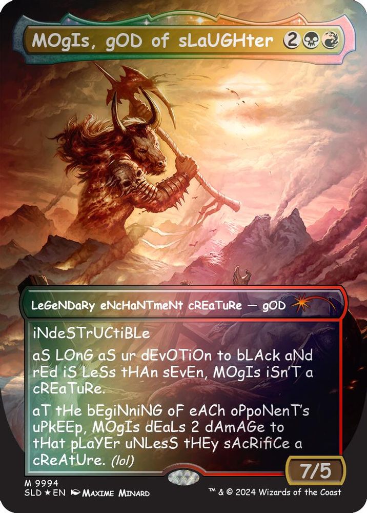 MOgIs, gOD of sLaUGHter (9994) (Rainbow Foil) 9994 Secret Lair Drop Series Holo NM/M