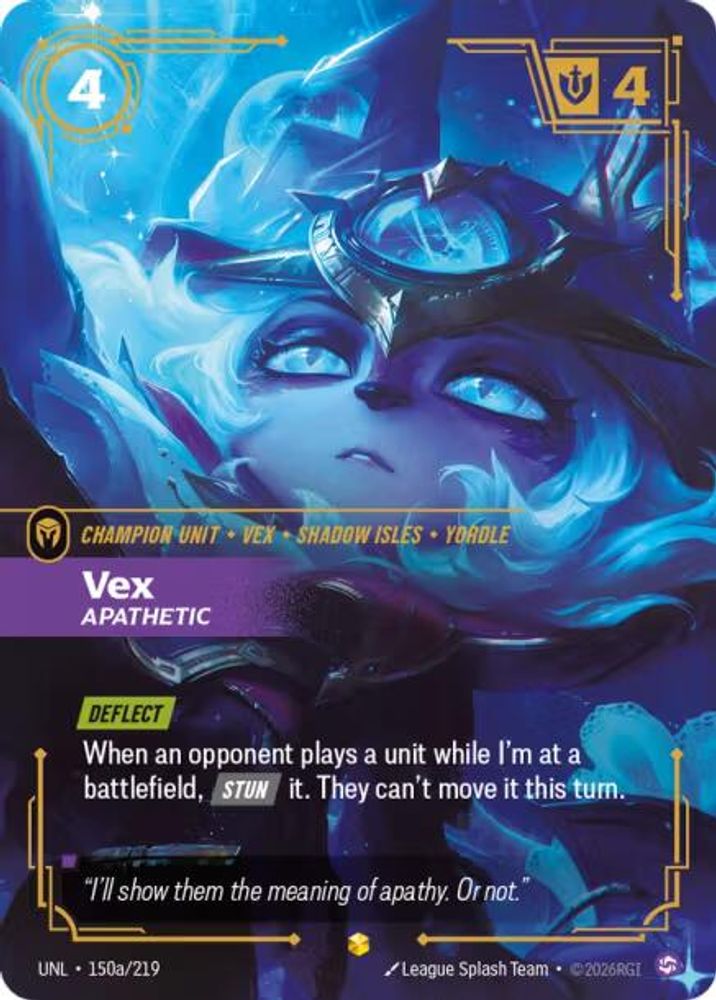 Vex - Apathetic (Alternate Art) 150A/219 Showcase Unleashed NM/M