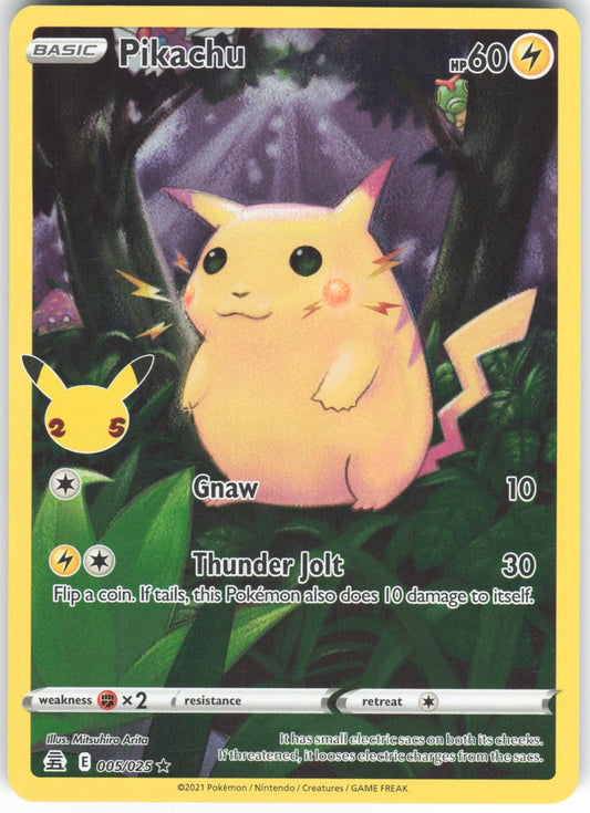 Pikachu 005/025 Rare Celebrations Holo LP