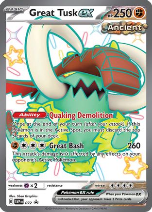 Great Tusk ex 072 Promo Scarlet & Violet Promo Holo NM/M