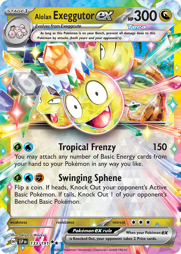 Alolan Exeggutor ex 133/191 Double Rare Surging Sparks NM/M