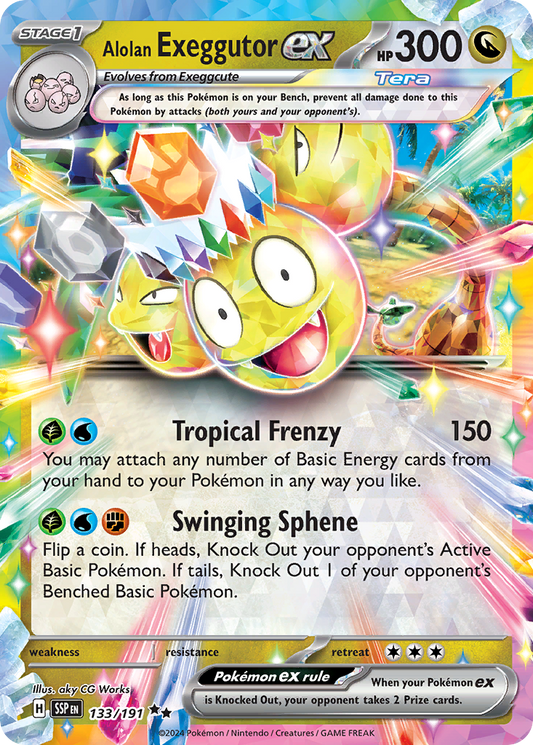 Alolan Exeggutor ex 133/191 Double Rare Surging Sparks NM/M