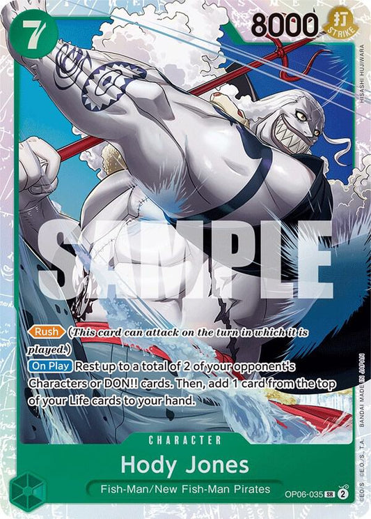 Hody Jones (035) OP06-035 Super Rare Wings of the Captain NM/M