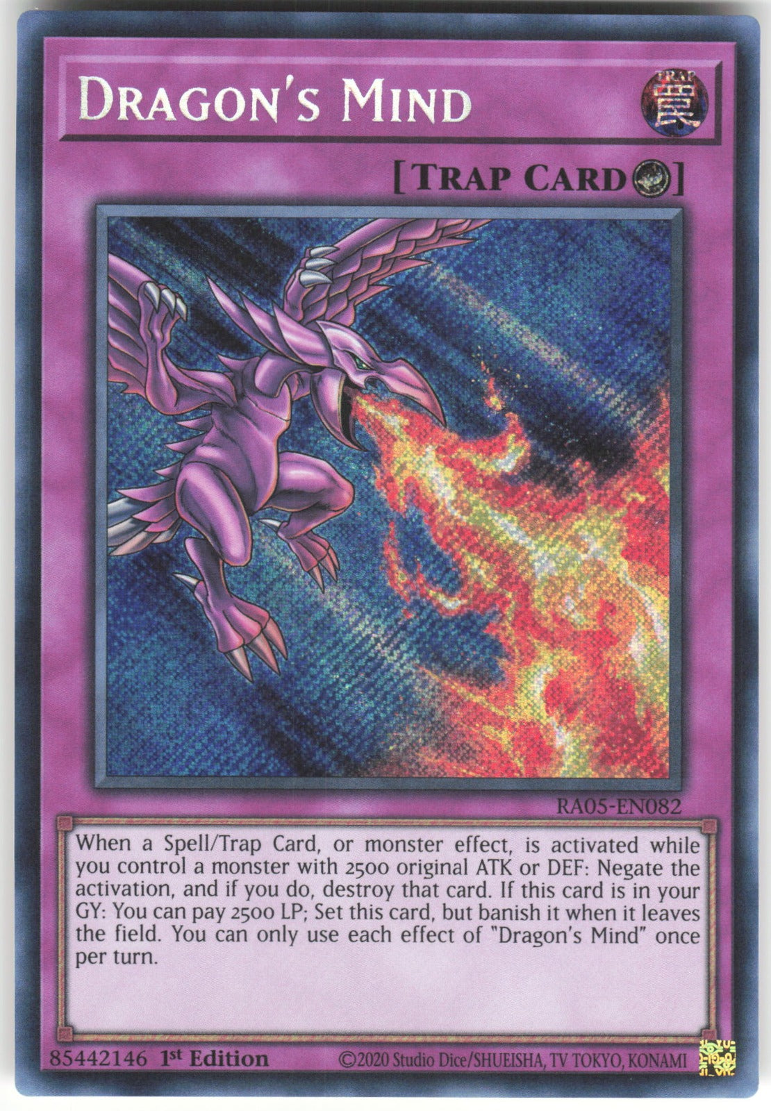Dragon's Mind (Secret Rare) Secret Rare Rarity Collection 5 RA05-EN082 NM