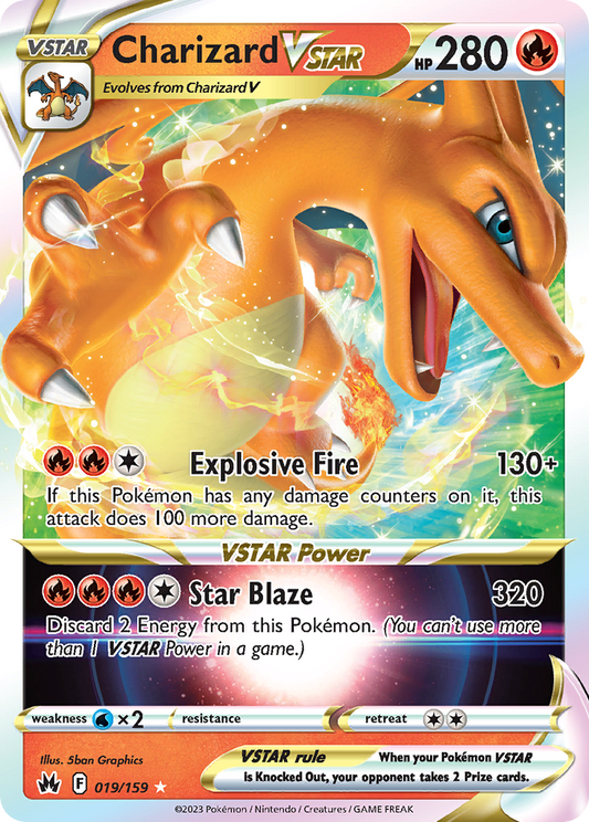 Charizard VSTAR 019/159 VSTAR Rare Crown Zenith Holo NM/M