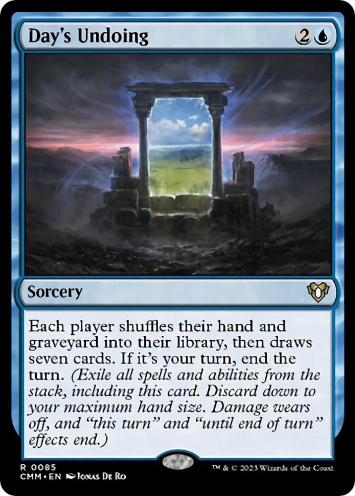 Day's Undoing 85 Rare Commander Masters NM/M