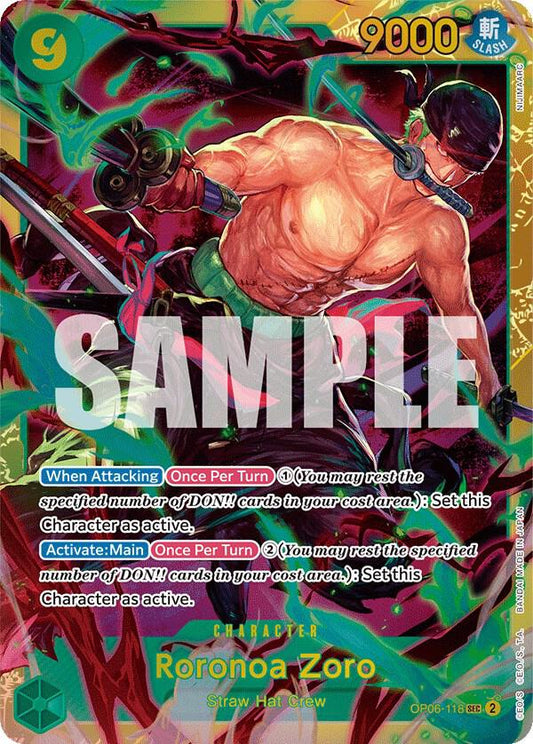 Roronoa Zoro OP06-118 Secret Rare Wings of the Captain NM/M