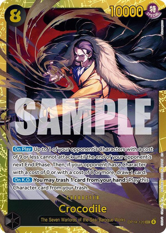Crocodile OP14-120 Secret Rare The Azure Sea's Seven NM/M