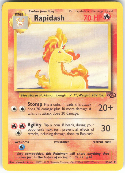 Rapidash 44/64 Uncommon Jungle Unlimited NM/LP