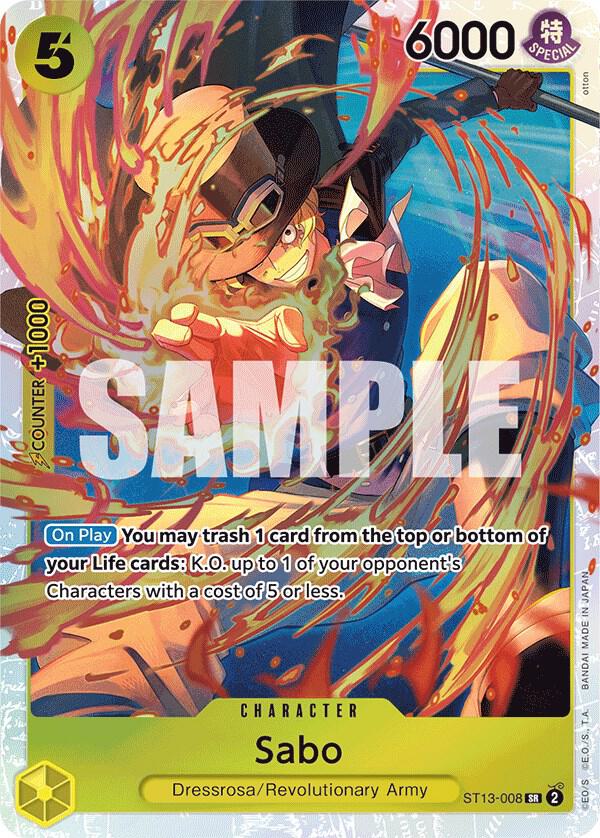Sabo (008) ST13-008 Super Rare Ultra Deck: The Three Brothers NM/M