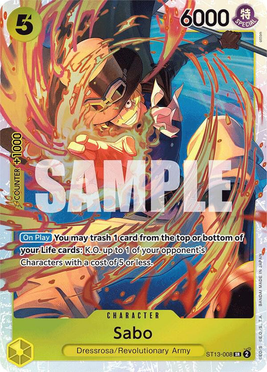 Sabo (008) ST13-008 Super Rare Ultra Deck: The Three Brothers NM/M