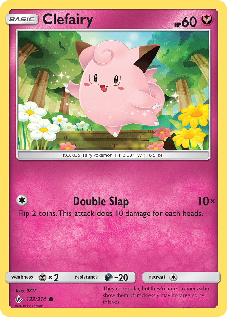 Clefairy 132/214 Common Unbroken Bonds NM/M