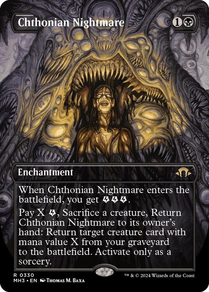 Chthonian Nightmare (Borderless) 330 Rare Modern Horizons 3 NM/M