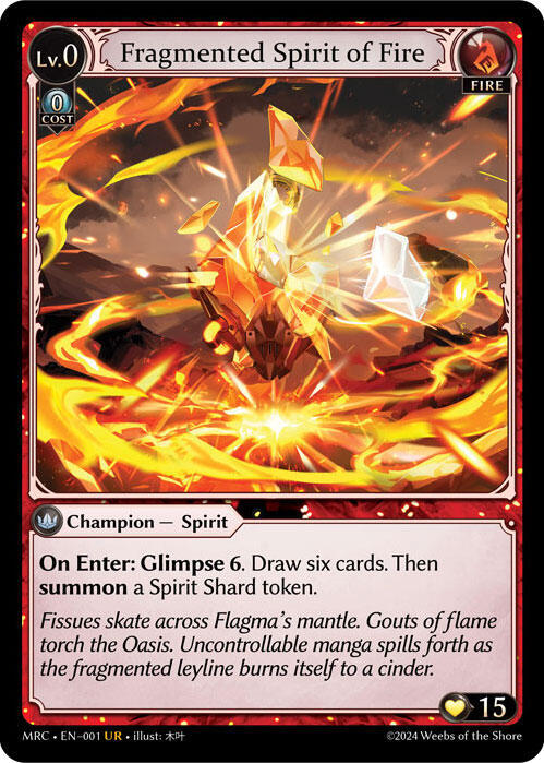 Fragmented Spirit of Fire 001 Ultra Rare Mercurial Heart NM/M