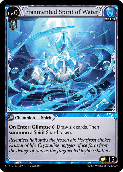 Fragmented Spirit of Water 002 Ultra Rare Mercurial Heart NM/M
