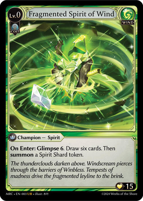 Fragmented Spirit of Wind 003 Ultra Rare Mercurial Heart NM/M