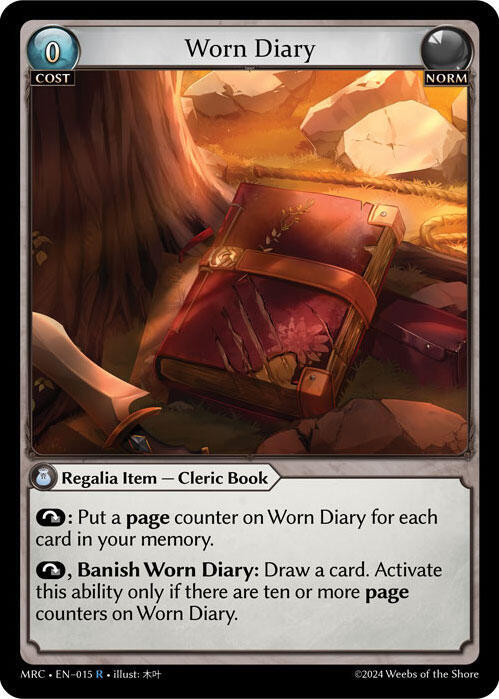 Worn Diary 015 Rare Mercurial Heart NM/M