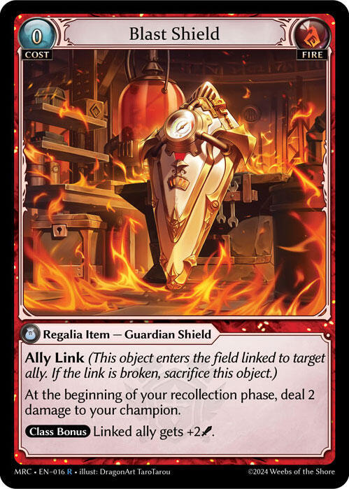 Blast Shield 016 Rare Mercurial Heart NM/M