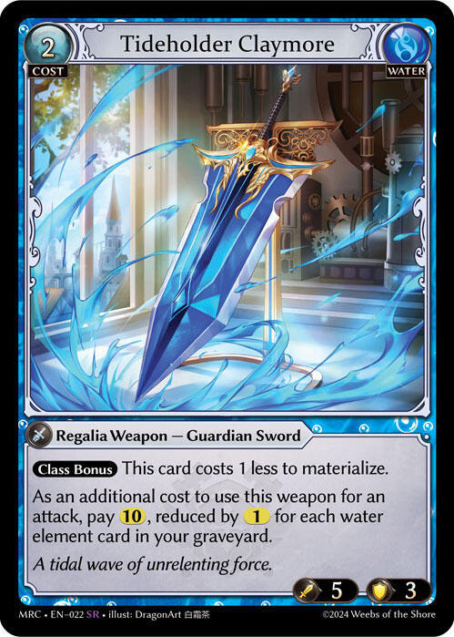 Tideholder Claymore 022 Super Rare Mercurial Heart NM/M