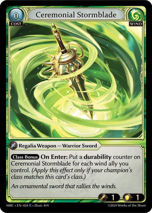 Ceremonial Stormblade 024 Rare Mercurial Heart NM/M