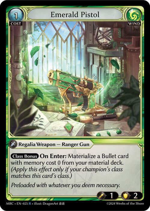 Emerald Pistol 025 Rare Mercurial Heart NM/M