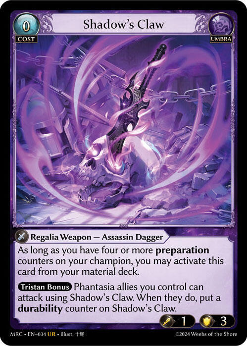 Shadow's Claw 034 Ultra Rare Mercurial Heart NM/M