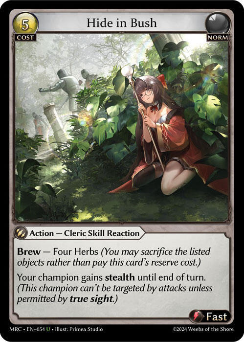 Hide in Bush 054 Uncommon Mercurial Heart NM/M