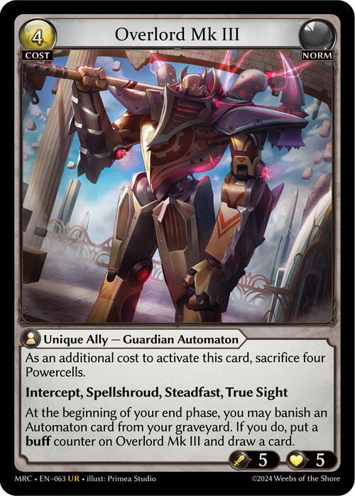 Overlord Mk III 063 Ultra Rare Mercurial Heart NM/M