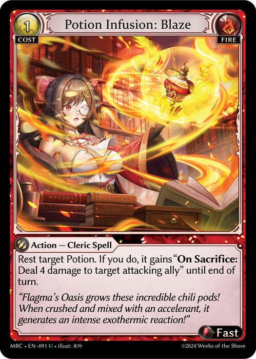 Potion Infusion: Blaze 091 Uncommon Mercurial Heart NM/M