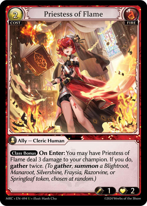 Priestess of Flame 094 Uncommon Mercurial Heart NM/M