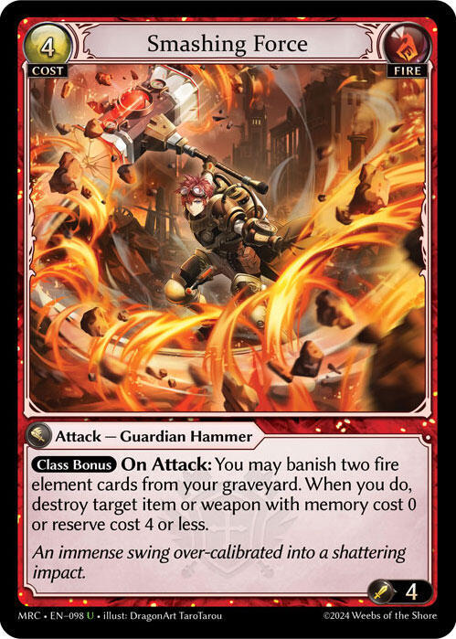 Smashing Force 098 Uncommon Mercurial Heart NM/M