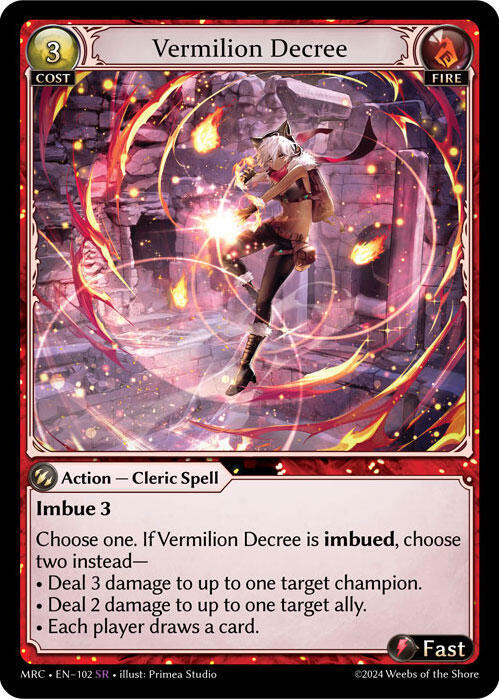 Vermilion Decree 102 Super Rare Mercurial Heart NM/M