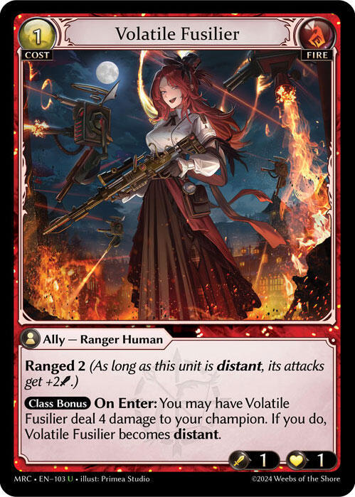 Volatile Fusilier 103 Uncommon Mercurial Heart NM/M