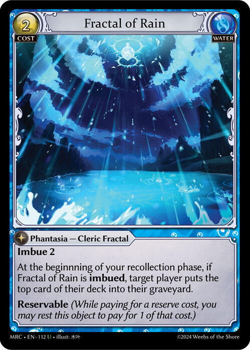Fractal of Rain 112 Uncommon Mercurial Heart NM/M