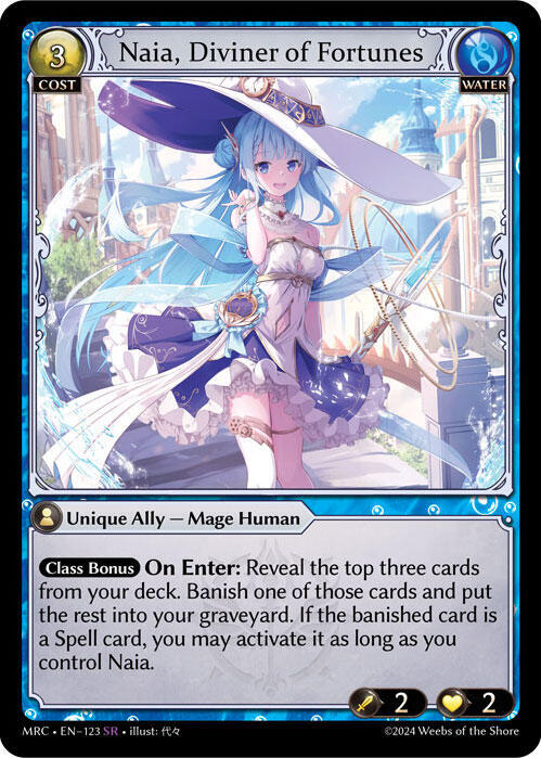 Naia, Diviner of Fortunes 123 Super Rare Mercurial Heart NM/M
