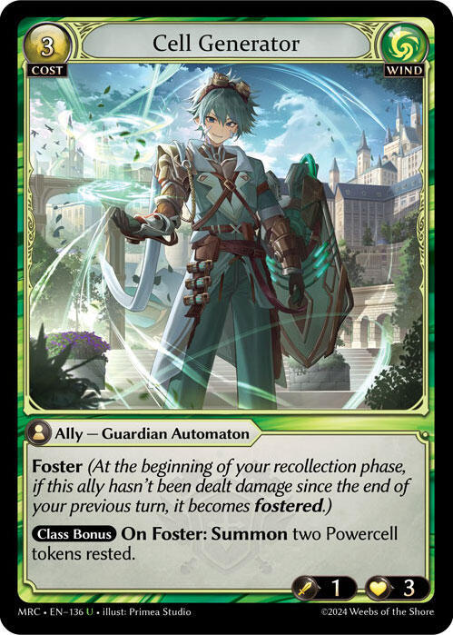 Cell Generator 136 Uncommon Mercurial Heart NM/M