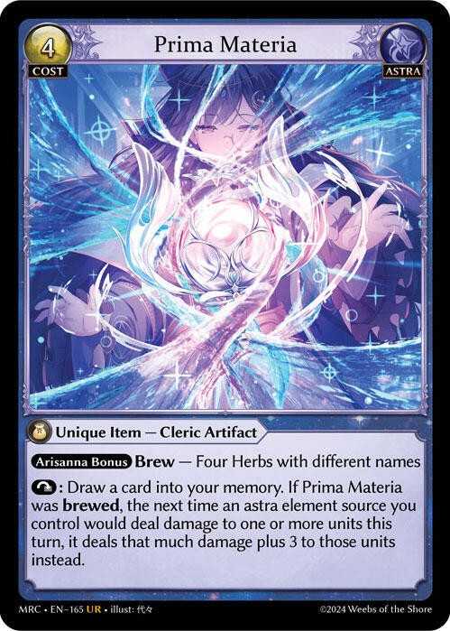 Prima Materia 165 Ultra Rare Mercurial Heart NM/M