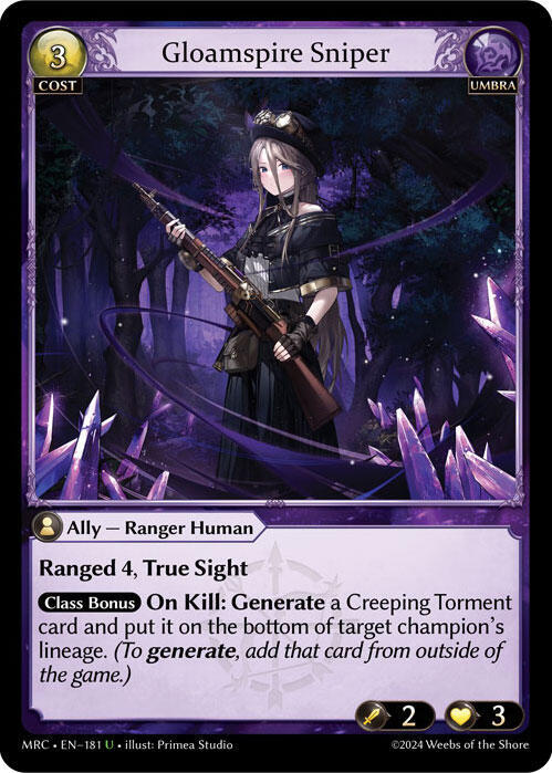 Gloamspire Sniper 181 Uncommon Mercurial Heart NM/M