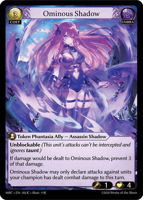 Ominous Shadow 182 Common Mercurial Heart NM/M