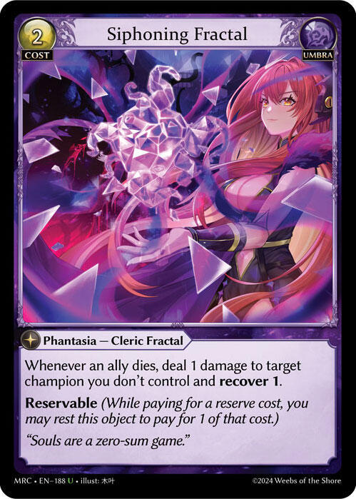 Siphoning Fractal 188 Uncommon Mercurial Heart NM/M