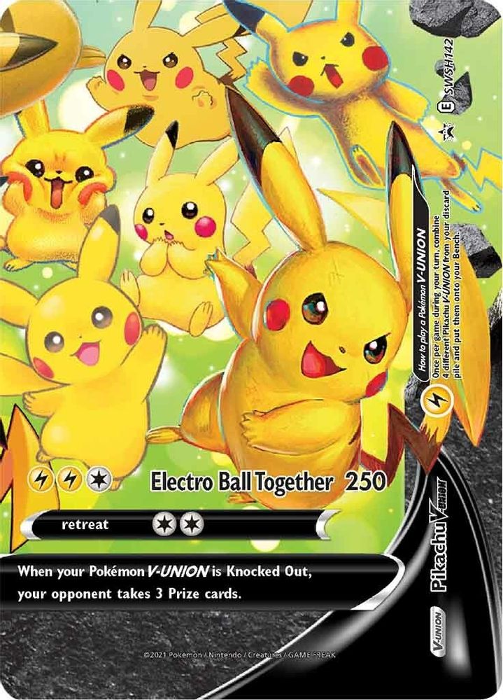 Pikachu V-Union SWSH142 Promo Sword & Shield Promo Holo NM/M