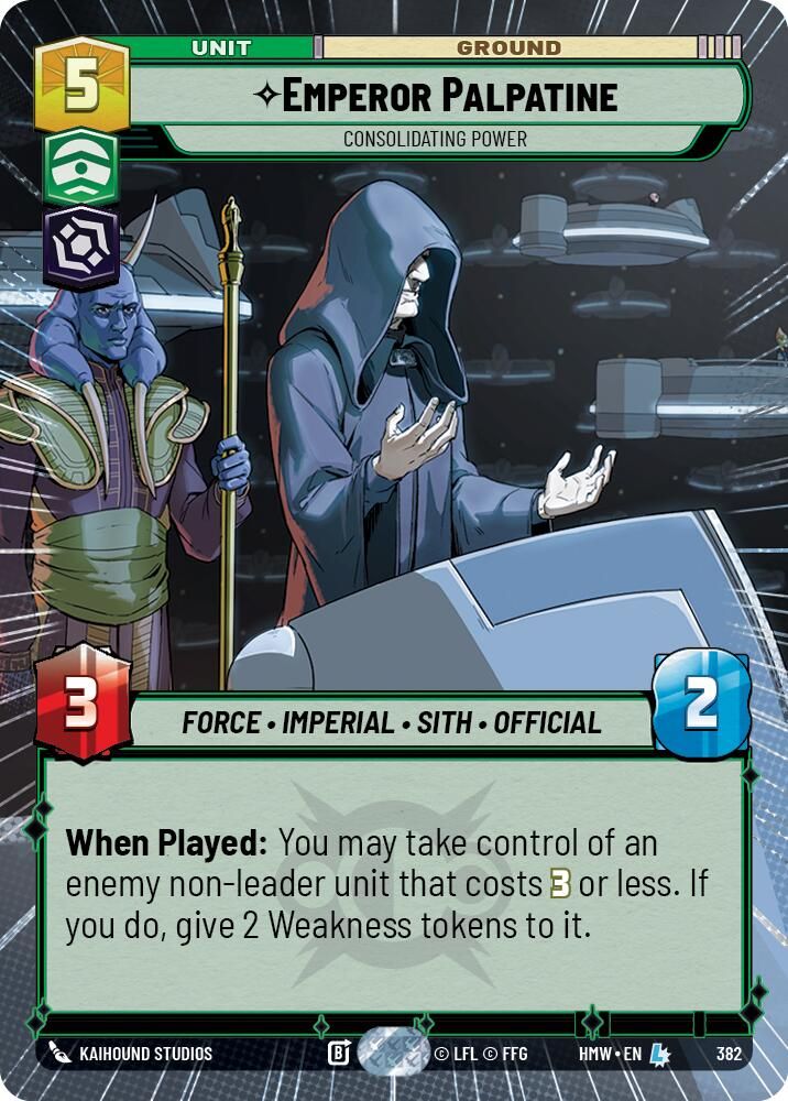 Emperor Palpatine - Consolidating Power (Hyperspace) 382 Homeworlds NM/M