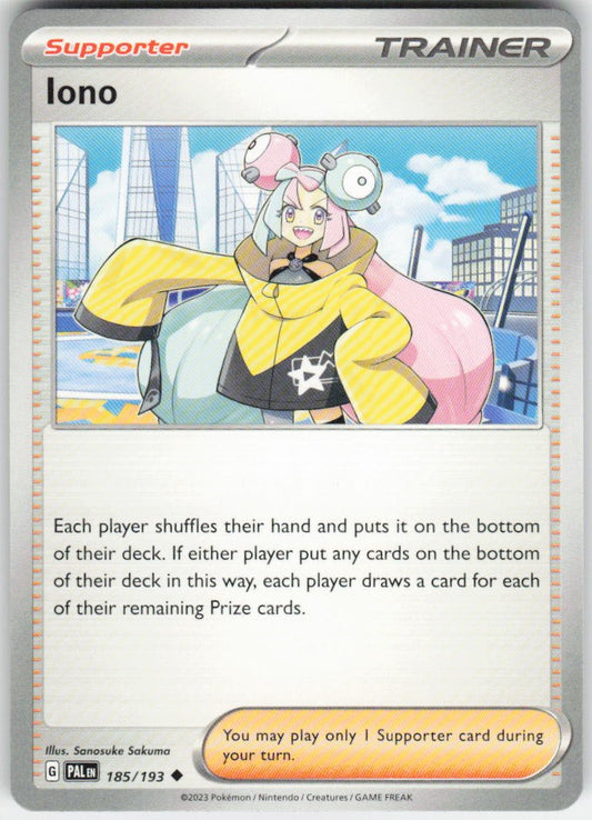 Iono - Uncommon SV02: Paldea Evolved 185/193 NM