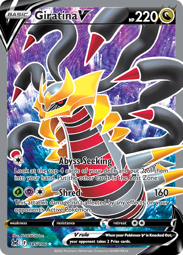 Giratina V 185/196 Ultra Rare Lost Origin NM/M