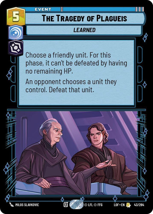 The Tragedy of Plagueis 043/264 Rare Legends of the Force NM/M
