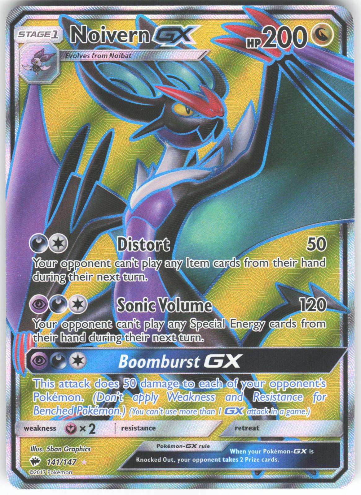 Noivern GX 141/147 Ultra Rare Burning Shadows LP